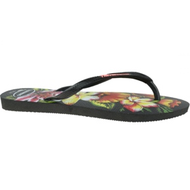 Havaianas slanke sommer flip-flops 4129848-1069 sort flerfarvet