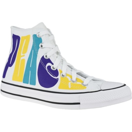 Converse Chuck Taylor All Star Hi Peace W 167892C sko hvid