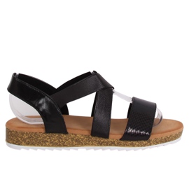 Sorte kvinders sandaler AM042 Sort