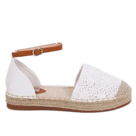 Espadrilleskåret hvid 3035 Hvid
