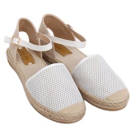 Hvide espadriller til kvinder MB-64119 Hvid