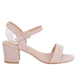 Beige højhælede sandaler 99-61A Beige