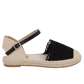 Sort blonder espadriller L-1067 Sort