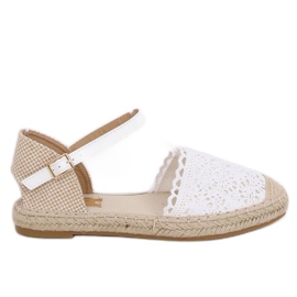 Hvid blonder espadriller L-1067 Hvid