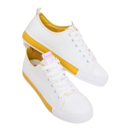 Hvide kvinders sneakers CC-17 gul