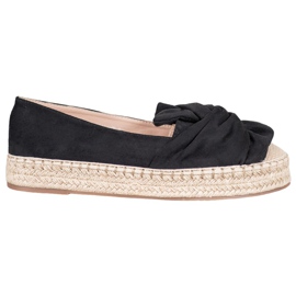 Seastar Suede Espadrilles på platformen sort
