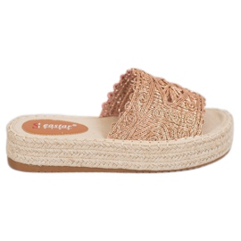Seastar Espadrilles hjemmesko på platformen gylden