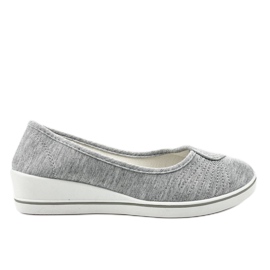 Grå sneakers, kilehæl HC-03