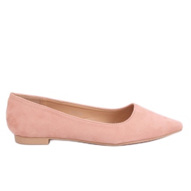 Lyserøde spidse ballerinas A822 Pink II Kvalitet