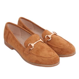 Kvinders loafers camel T355P Camel brun