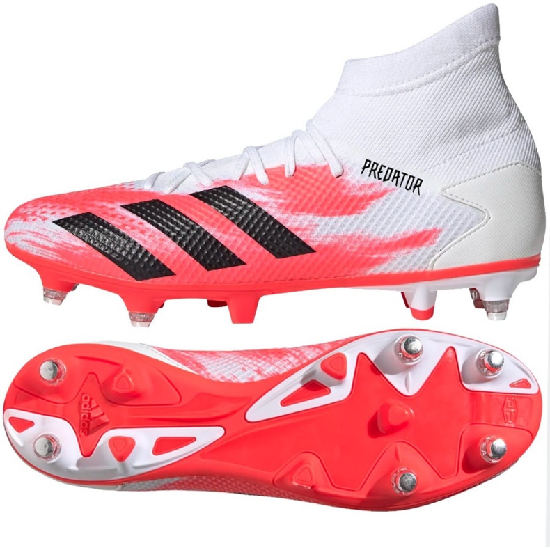 Adidas Predator 20.3 Sg M EG0911 fodboldstøvler hvid rød
