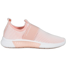 SHELOVET Klassiske Openwork Slipons lyserød