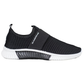 SHELOVET Klassiske Openwork Slipons sort