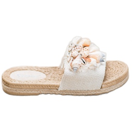 Seastar Moderigtige flip-flops med skaller beige