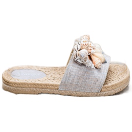 Seastar Moderigtige flip-flops med skaller grå