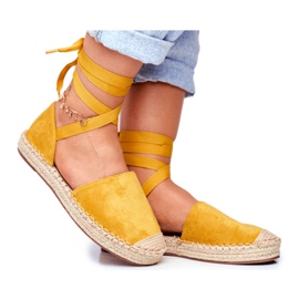 PS1 Dame Espadrilles bundet gul Bonjour