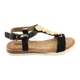 Moderigtige sorte sandaler til kvinder Evento 20SD14 2067 gul