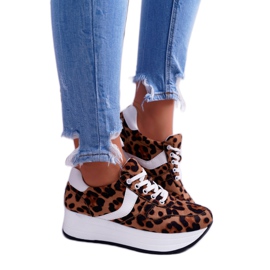 NFR Sportssko til kvinder Leopard SportFreak hvid brun