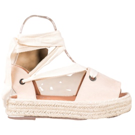 SHELOVET Åben tå Espadrilles brun