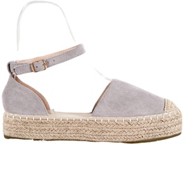 Seastar Grå Espadrilles på platformen