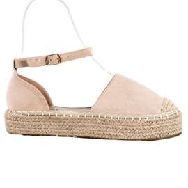 Seastar Beige Espadrilles på platformen