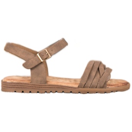 Evento Klassiske sandaler med spænde brun