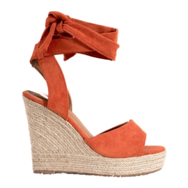 Seastar Espadrilles sandaler på høje hæle orange