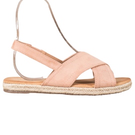 SHELOVET Sandaler med elastik beige