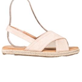 SHELOVET Sandaler i ruskind brun