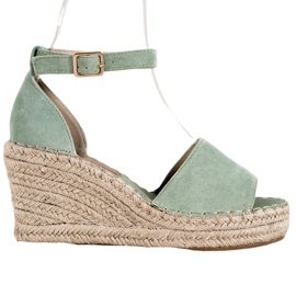 Seastar Sandaler på halmkilen grøn
