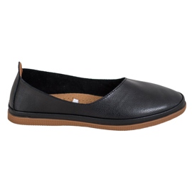 Læder Slip On VINCEZA sko sort