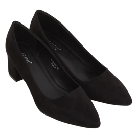 Sorte pumps lave hæle sort CC210P Sort