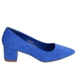 Lavhælede sko i kobolt CC210P Royal Blue blå