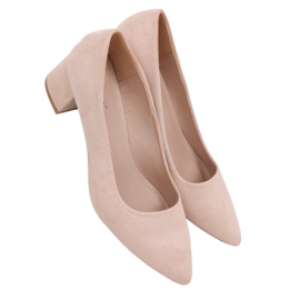 Lavhælede pumps beige CC210P Beige