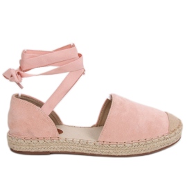 Lyserøde espadriller til kvinder LL-230P Pink