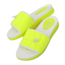 Neon dametøfler G-338 Grøn flerfarvet