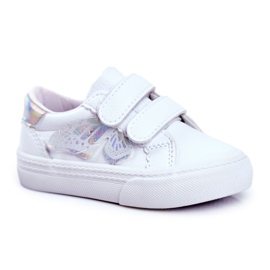 Apawwa Børnesneakers White Butterfly Velcro Dusmo hvid
