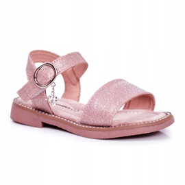 Apawwa Børnesandaler med Velcro Pink Verden Brocade lyserød