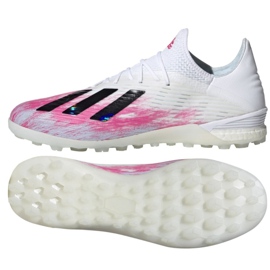 Adidas X 19.1 Tf M EG7135 fodboldstøvler flerfarvet hvid