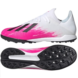 Adidas X 19.3 Tf M EG7157 fodboldstøvler flerfarvet hvid