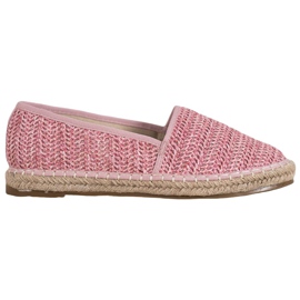 SHELOVET Flettet Pink Espadrilles lyserød