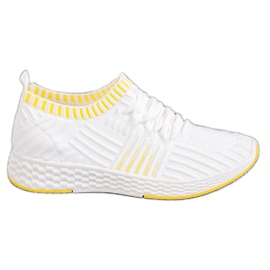 SHELOVET Tekstil Slip-On sko hvid