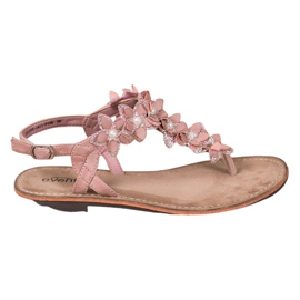 Evento Flip-flops sandaler med blomster lyserød