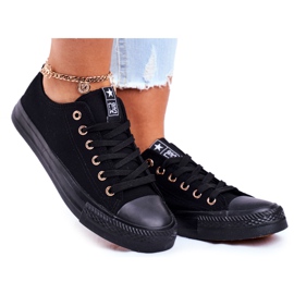 NEWS Dame Sneakers Lavt materiale Sort Ecoma