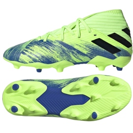 Adidas Nemziz 19.3 Fg Jr FV4002 fodboldstøvler flerfarvet grøn