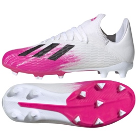 Adidas X 19.3 Fg Jr EG7150 fodboldstøvler flerfarvet hvid