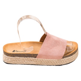 SHELOVET Espadrilles Hjemmesko Med Glitter lyserød