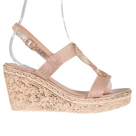 Renda Elegante kile sandaler gul