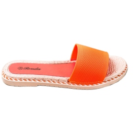 Renda Tekstil orange tøfler