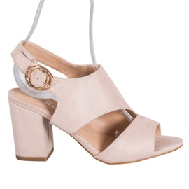 Mannika Beige højhælede sandaler